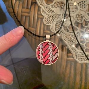 It’s raining love! -silvertone Handmade pendant ❤️❤️❤️ NEW